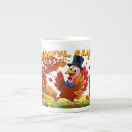Taza De Porcelana Acción de Gracias Con Citas De Gratitud