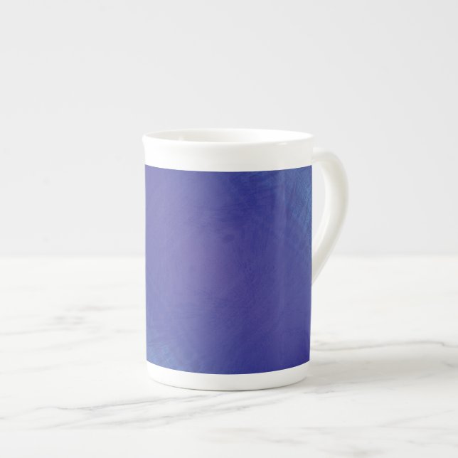 Taza De Porcelana Aceptación | Patrón Shibori Violeta Azul Índigo (Derecha)