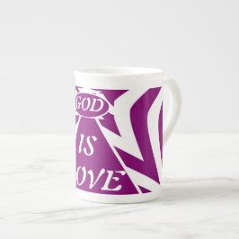 Taza De Porcelana Achempong Dios es el amor Estrella Deep Purple - L