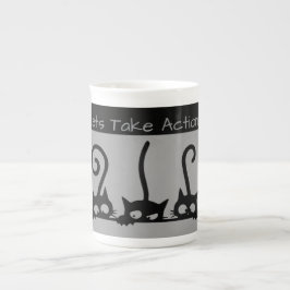 Taza De Porcelana ¡Actuemos! ,Gatos traviesos,Mug especial