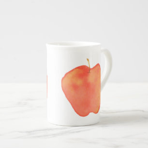 Taza De Porcelana Acuarela Apple