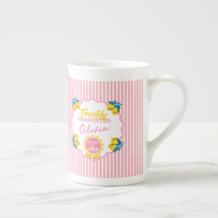 Taza De Porcelana Acuarela Limón Fiesta de Graduación Clase 26