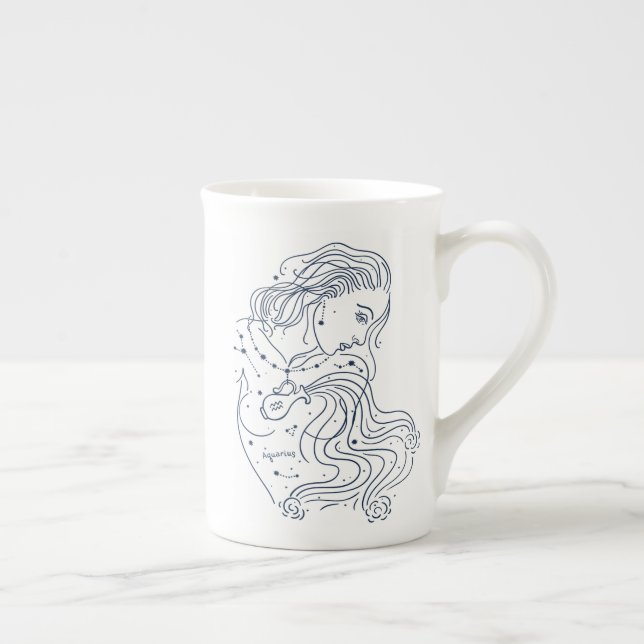 Taza De Porcelana Acuario (Derecha)