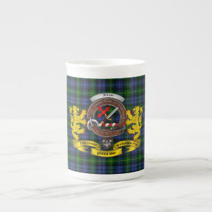 Taza De Porcelana Adam Clan Badge & Tartan Jumbo Mug