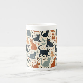 Taza De Porcelana Adorable Cat Character Mug