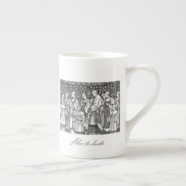 Taza De Porcelana Adoro te Devote (Derecha)