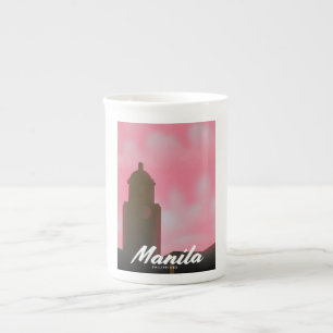 Taza De Porcelana Afiche de viaje de Karachi en Pakistán