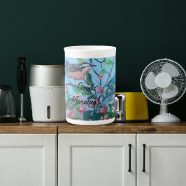 Taza De Porcelana Afirmación 'Buenos Días' Arte único