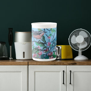 Taza De Porcelana Afirmación 'Buenos Días' Arte único