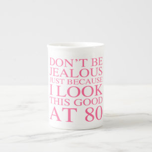 Taza De Porcelana Agradable 80º Cumpleaños Para Las Mujeres