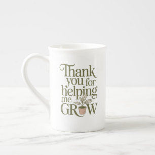 Taza De Porcelana Agradecimiento Personalizado Por Ayudarme a Crecer