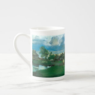 Taza De Porcelana Aldea rusa Valentin Serov