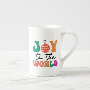 Taza De Porcelana Alegría al mundo - Navidades Diseño-50835