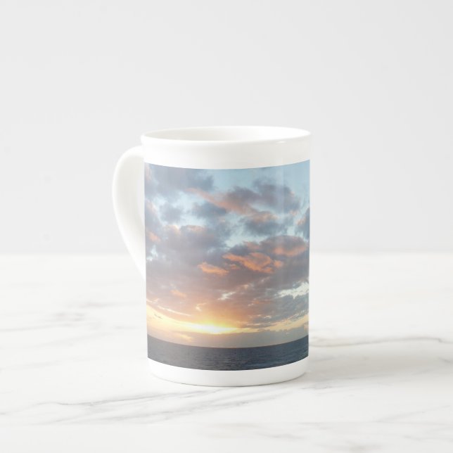 Taza De Porcelana Amanecer en el mar I Pastel (Izquierda)