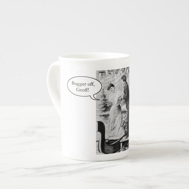 Taza De Porcelana Amantes de la añada romántica en barco (Izquierda)