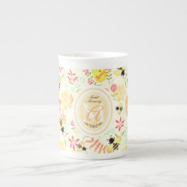 Taza De Porcelana Amarillo de miel