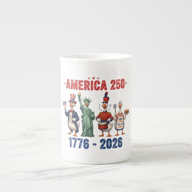 Taza De Porcelana America 250 Silly Geese Funny Patriotic Coffee Mug (Frente)