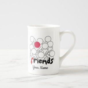 Taza De Porcelana Amigos - F2509A