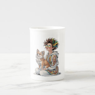 Taza De Porcelana  amo a mi chihuahua 