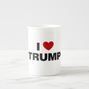 Taza De Porcelana Amo a Trump