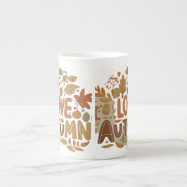 Taza De Porcelana Amo El Otoño