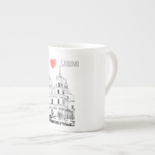 Taza De Porcelana Amo Grodno Belarus Architecture Sketch