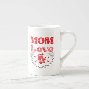 Taza De Porcelana Amor a mamá de los cuttos