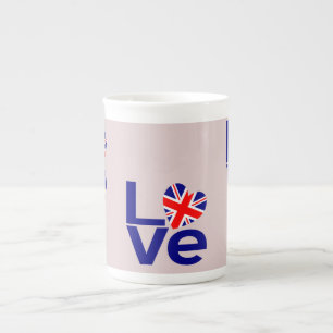 Taza De Porcelana Amor azul británico