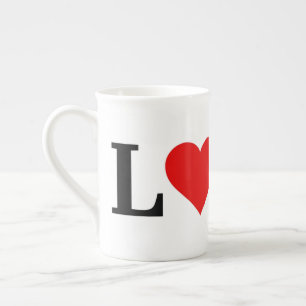 Taza De Porcelana AMOR Minimalista Elegante