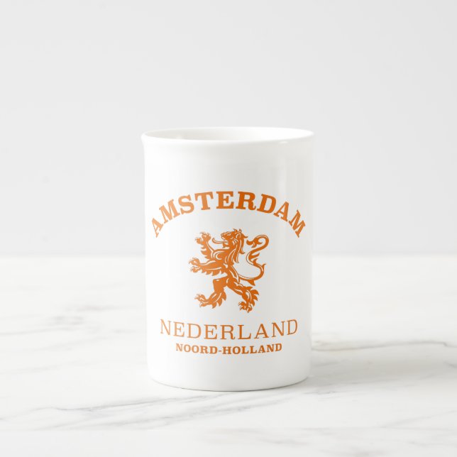 Taza De Porcelana AMSTERDAM Países Bajos (Frente)