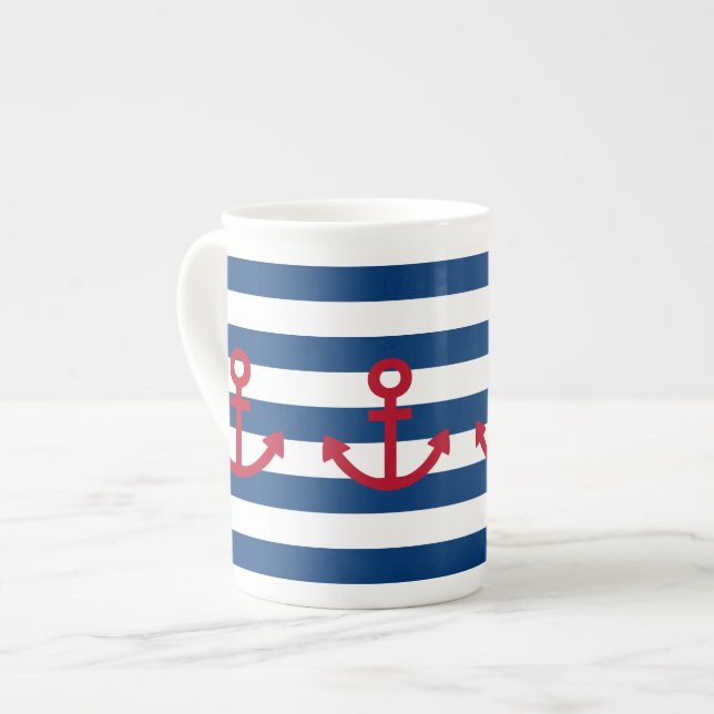 Taza De Porcelana Ancla (Izquierda)
