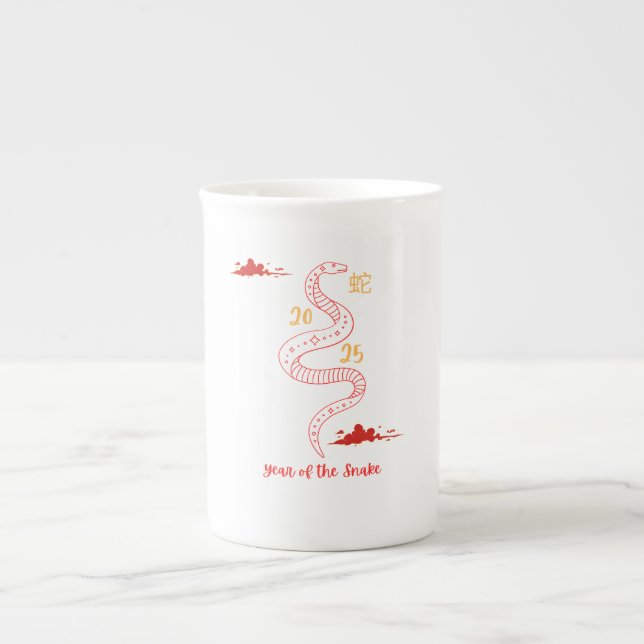 Taza De Porcelana Año de la serpiente 2025 (Frente)