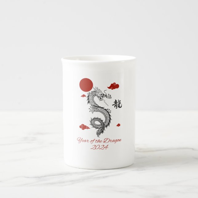 Taza De Porcelana Año del Dragón 2024 (Frente)
