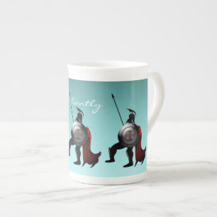 Taza De Porcelana Antiguo Guerrero Espartano