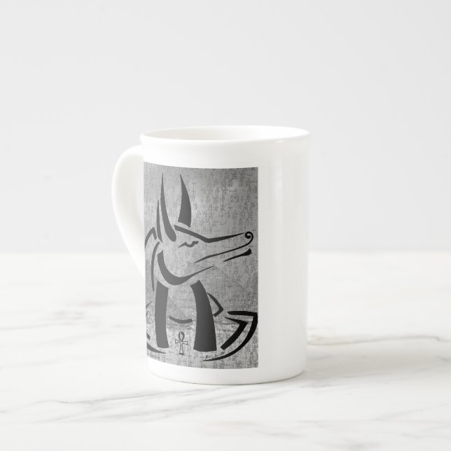 Taza De Porcelana Anubis Bone China Mug (Izquierda)