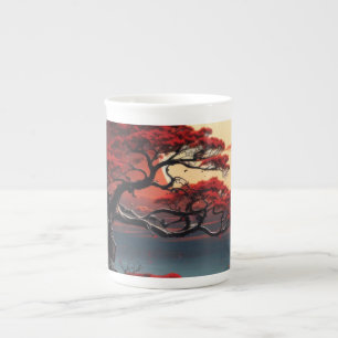 Taza De Porcelana Árbol Bonsai