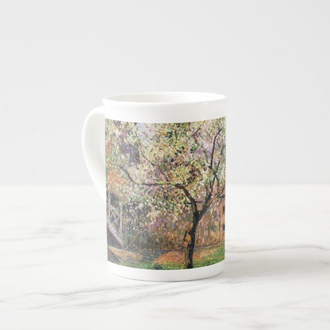 Taza De Porcelana Árbol de ciruelas, Eragny Camille Pissarro (Izquierda)