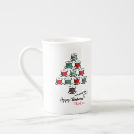 Taza De Porcelana Árbol de navidad de algodón Reel