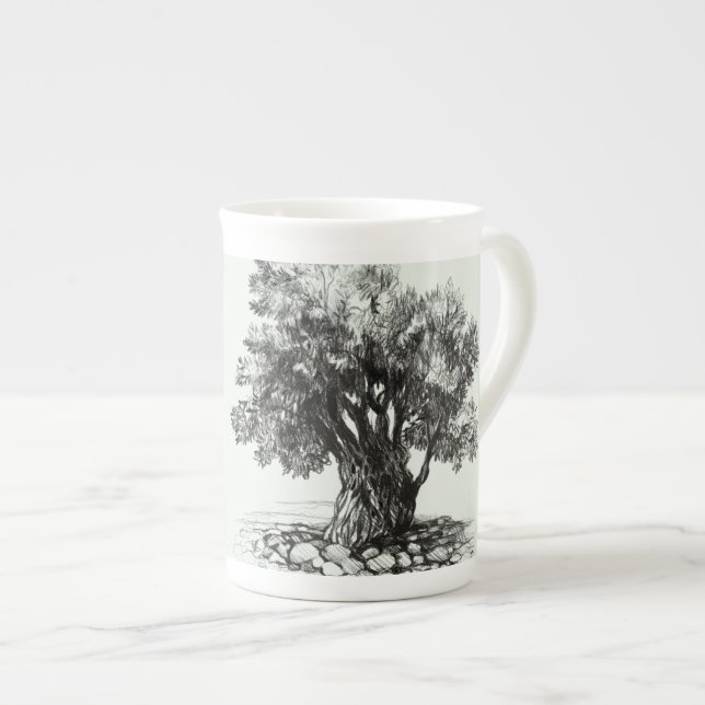 Taza De Porcelana Árbol de oliva antiguo Café Mug (Derecha)