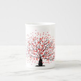 Taza De Porcelana Árbol del corazón 