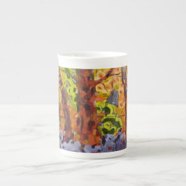 Taza De Porcelana Árboles abstractos