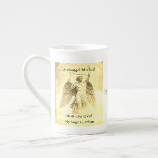 Taza De Porcelana Archangel Michael, My Angel Guardian, mug infantil (Izquierda)