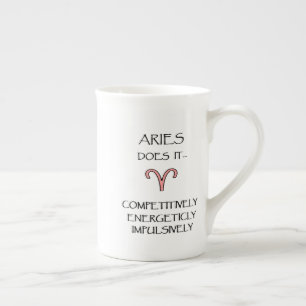 Taza De Porcelana "Aries Lo Hace..." Bomba de diseño para China