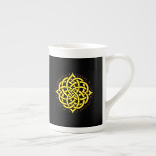 Taza De Porcelana Armonía infinita: Arte de símbolo sagrado de Manda