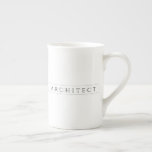 Taza De Porcelana ARQUITECTO Hueso China Mug / Negro<br><div class="desc">El diseño de este ARQUITECTO hueso china mug es la palabra ARCHITECT, en negro, enmarcada por una delgada línea arriba y abajo, en ambos lados. Cambiar fácilmente "ARCHITECT" con "Personalizar esta plantilla". Cambiar la fuente con Editar diseño y Editar texto. * En la categoría ARQUITECTURA de mi tienda hay otros...</div>