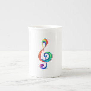 Taza De Porcelana Arroyo arcoiris estratificado