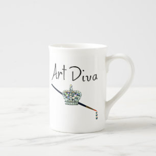 Taza De Porcelana "Art Diva" hueso China Mug