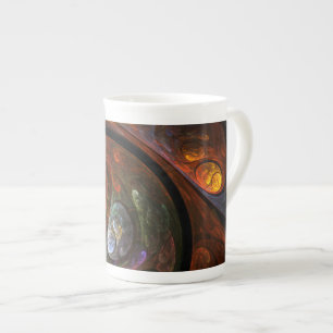 Taza De Porcelana Arte abstracto de conexión fluida