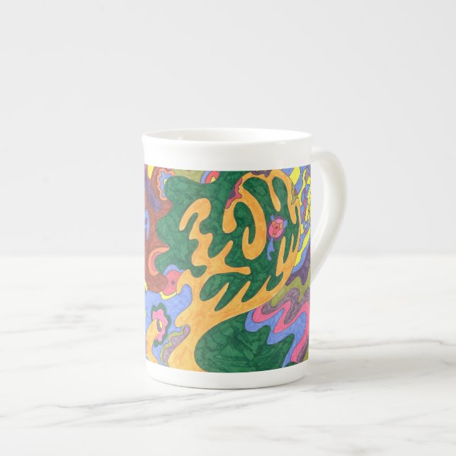 Taza De Porcelana Arte abstracto de "oro" (Derecha)