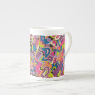 Taza De Porcelana Arte abstracto de "Samba"